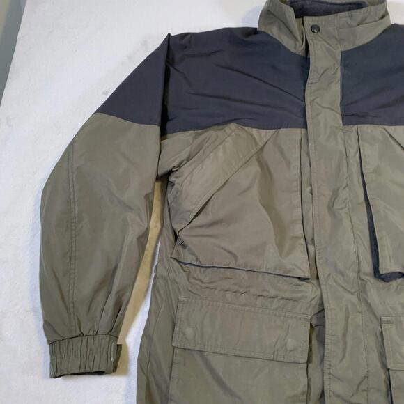 VINTAGE 90s Woolrich Jacket Mens Medium Green Full‎ Zip Hiking Hiker Outdoors B3 - Picture 3 of 16